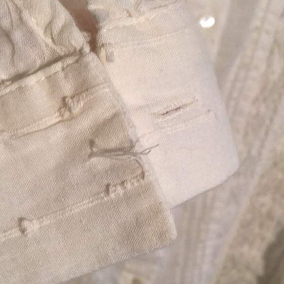 Zara Ecru Mesh Button Down Tunic - Picture 4 of 4